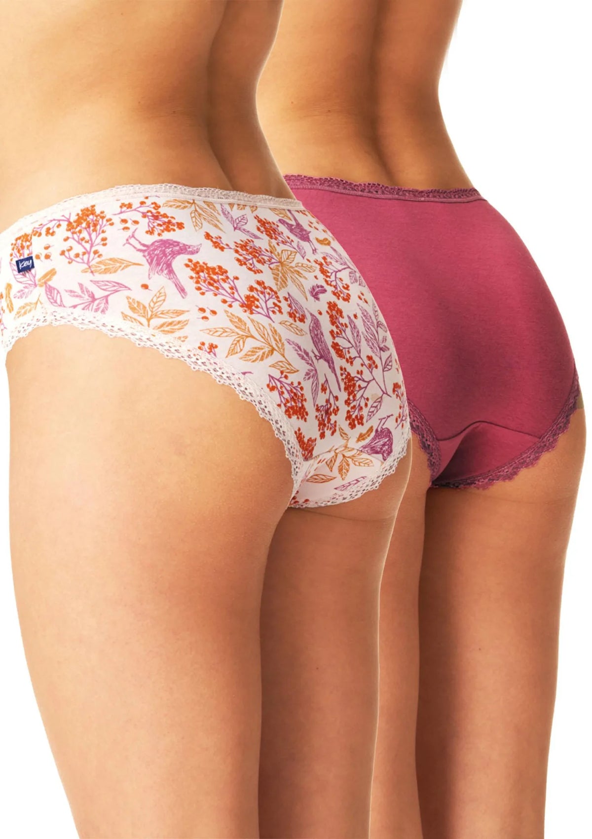 Key LPC 785 figi damskie midi bikini z koronką – 2 pary