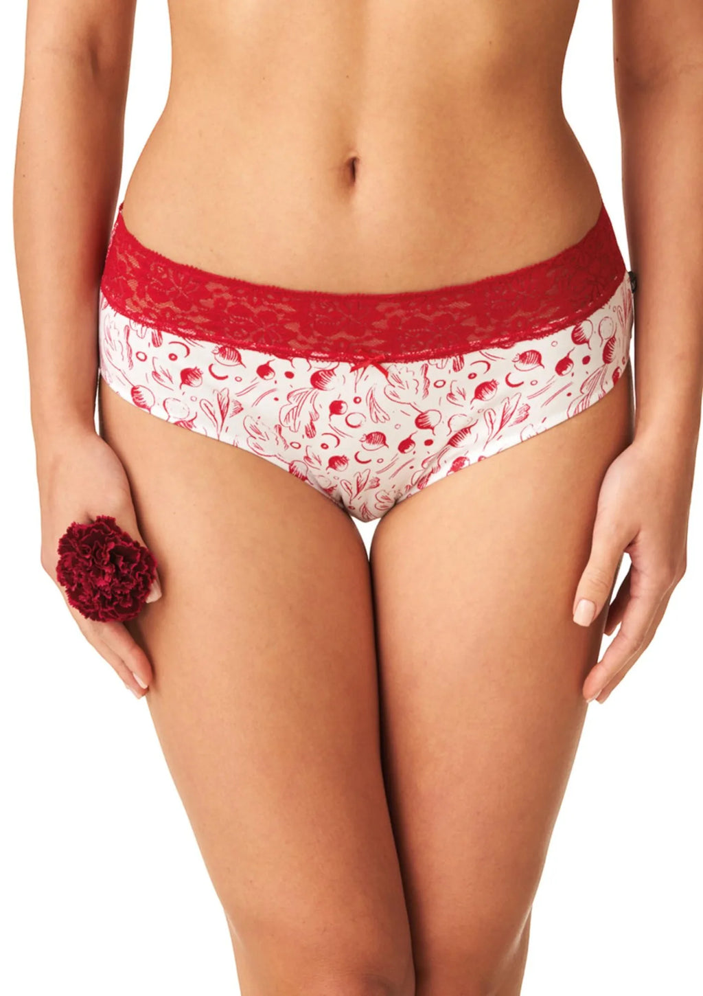 Figi klasyczne z koronką w pasie Key LPC 797, bawełna 2 pack