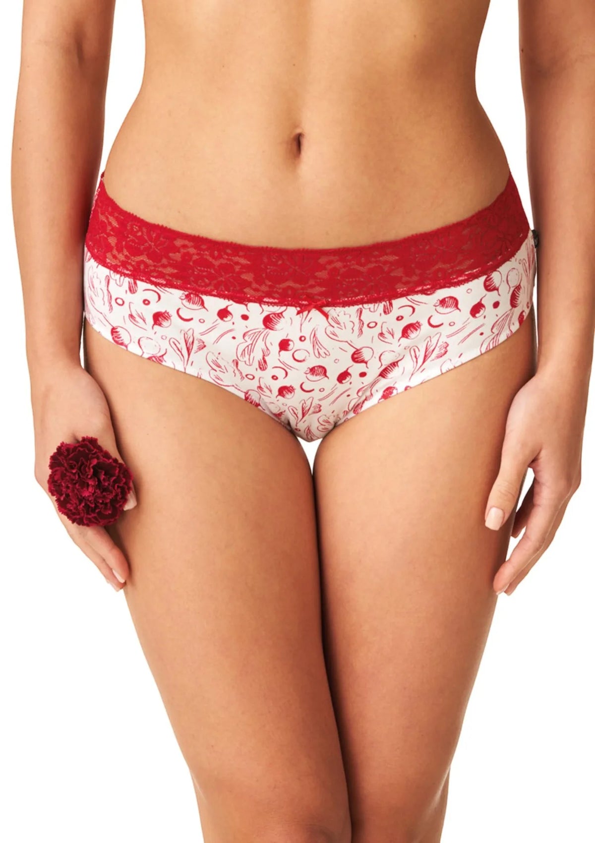 Figi klasyczne z koronką w pasie Key LPC 797, bawełna 2 pack