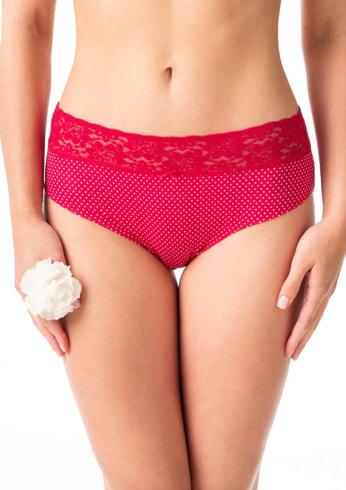 Figi klasyczne z koronką w pasie Key LPC 797, bawełna 2 pack