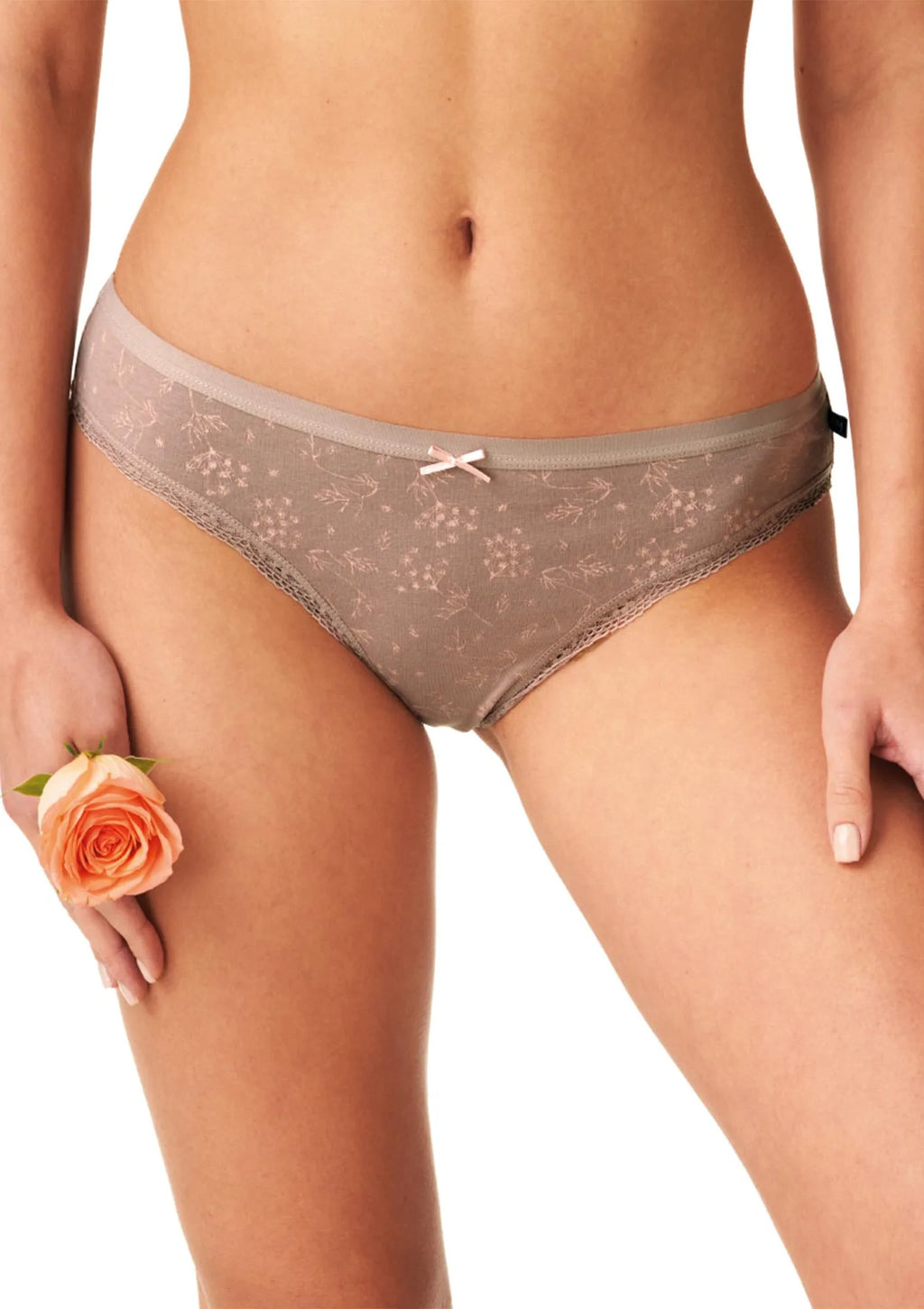 Figi mini bikini Key LPR 909 z roślinnym wzorem, 2 sztuki