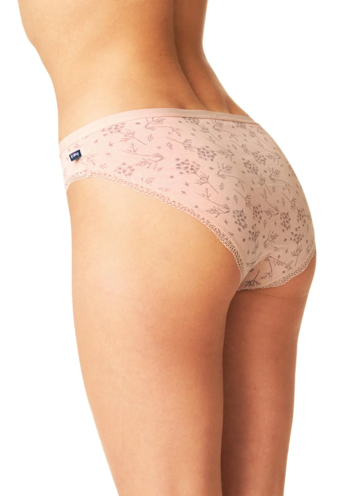Figi mini bikini Key LPR 909 z roślinnym wzorem, 2 sztuki