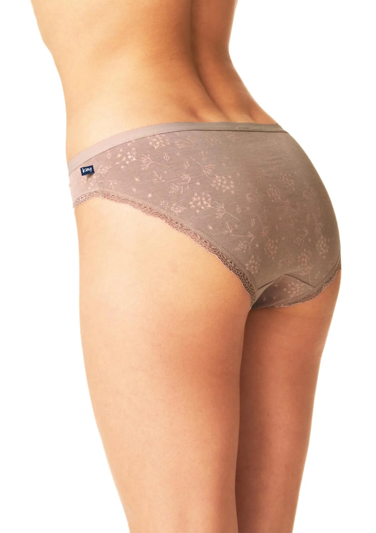 Figi mini bikini Key LPR 909 z roślinnym wzorem, 2 sztuki