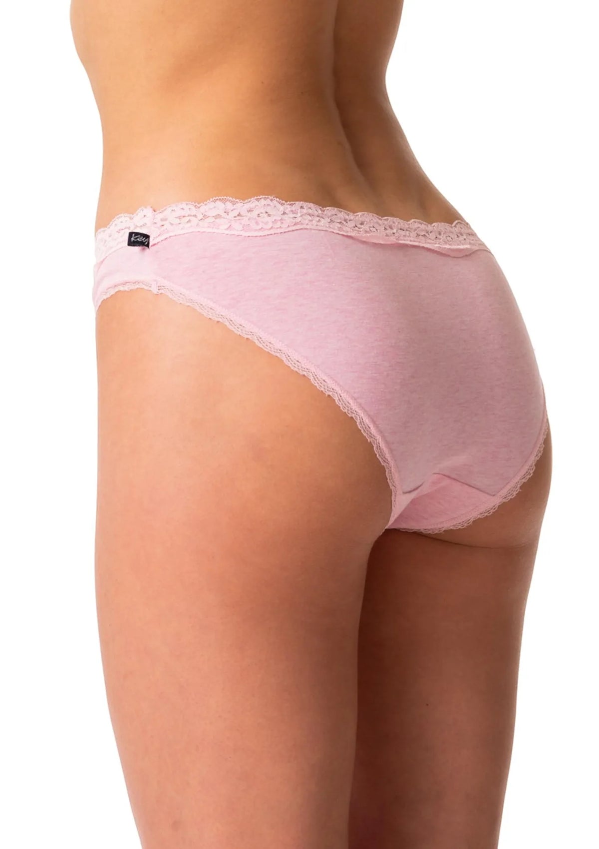 Figi mini bikini Key LPR 201 z koronką w pasie, 2 pack