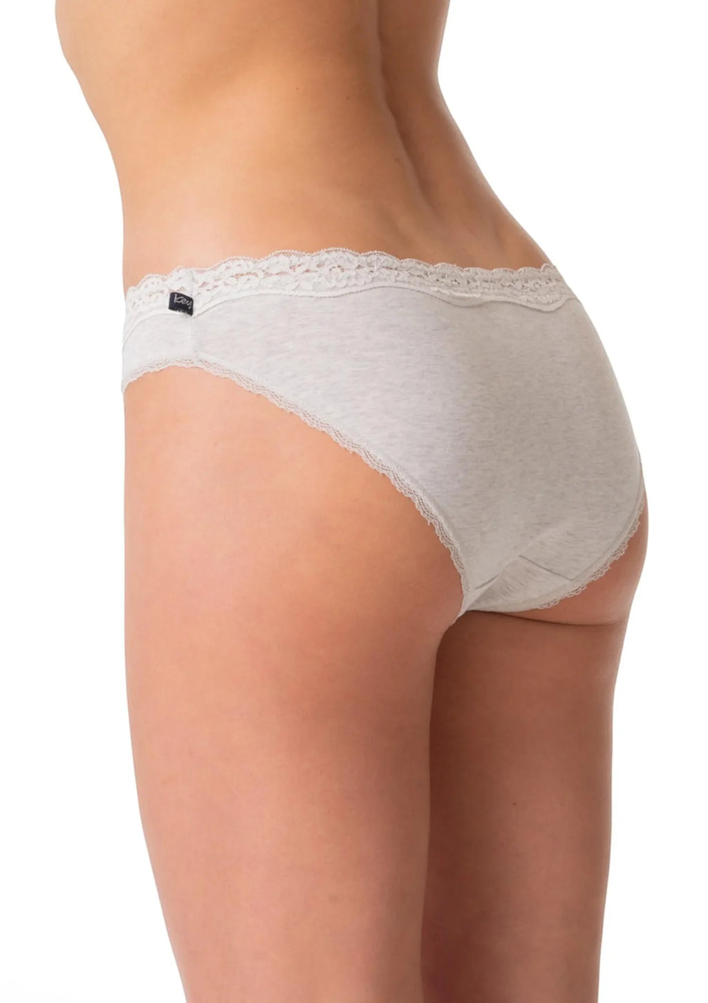 Figi mini bikini Key LPR 201 z koronką w pasie, 2 pack