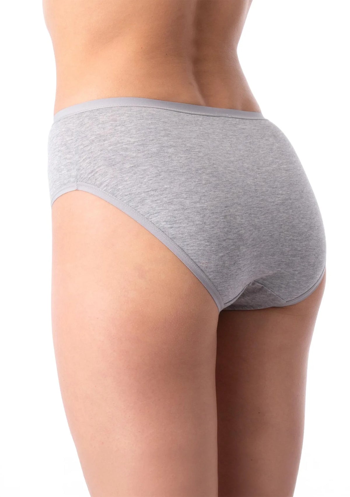 Key LPC 010 figi damskie szare z bawełny, wyższy krój, zestaw 2 sztuk
