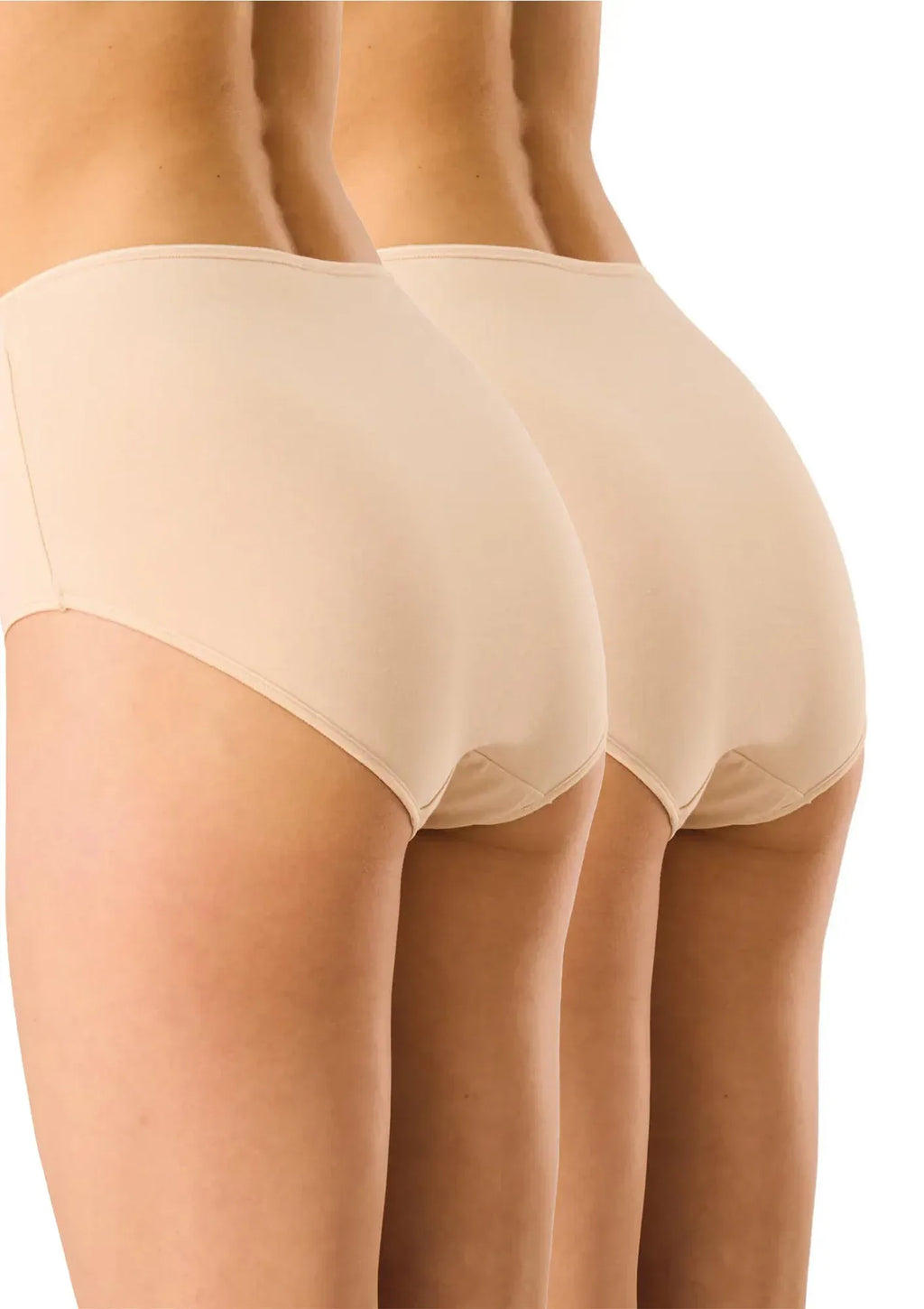 Key LPF 185 figi maxi bikini z wysokim stanem, 2 szt. beżowe