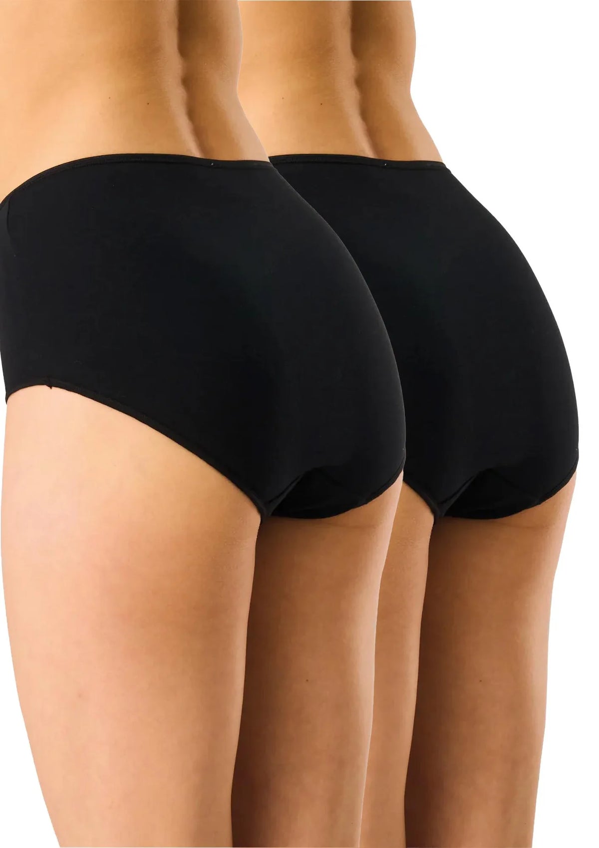 Key LPF 185 figi maxi bikini z wysokim stanem, 2 szt. czarne