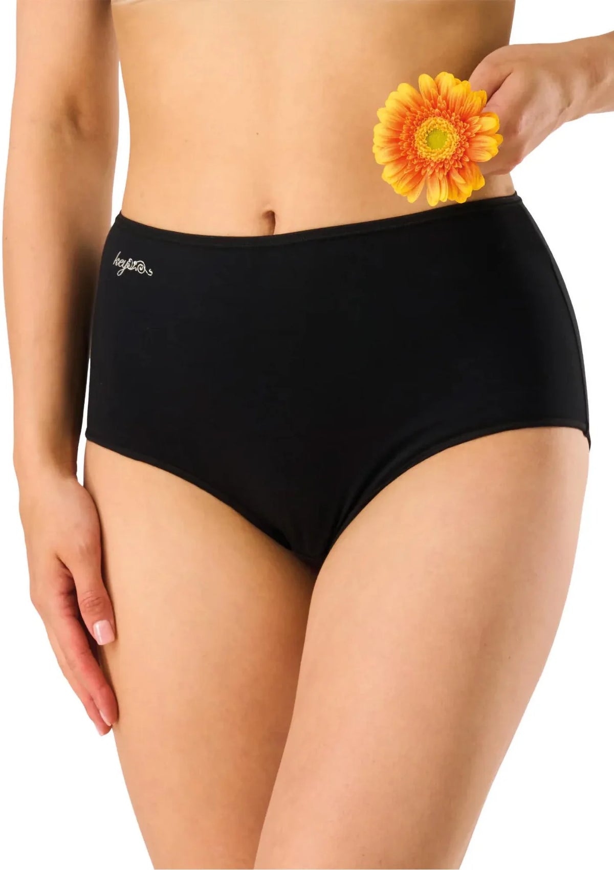 Key LPF 185 figi maxi bikini z wysokim stanem, 2 szt. czarne
