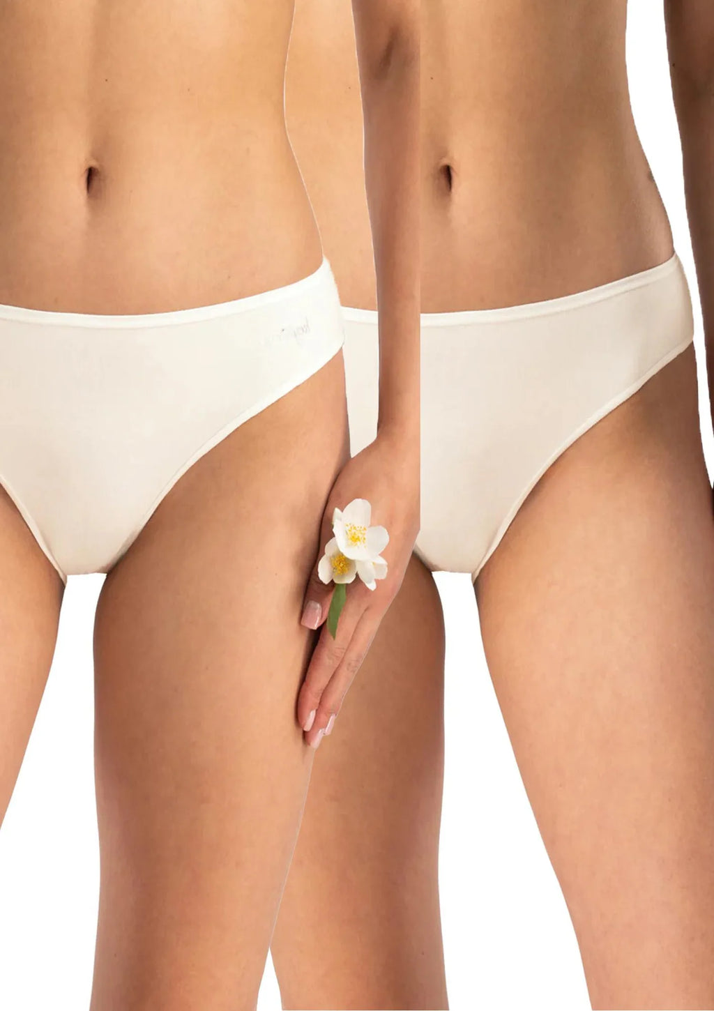 Key LPR 185 figi mini bikini z niskim stanem, 2 szt. ecru