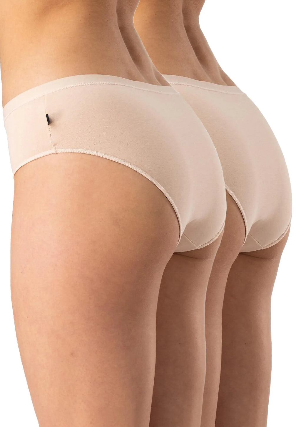 Key LPN 132 figi damskie beżowe midi bikini, bawełna, dwupak