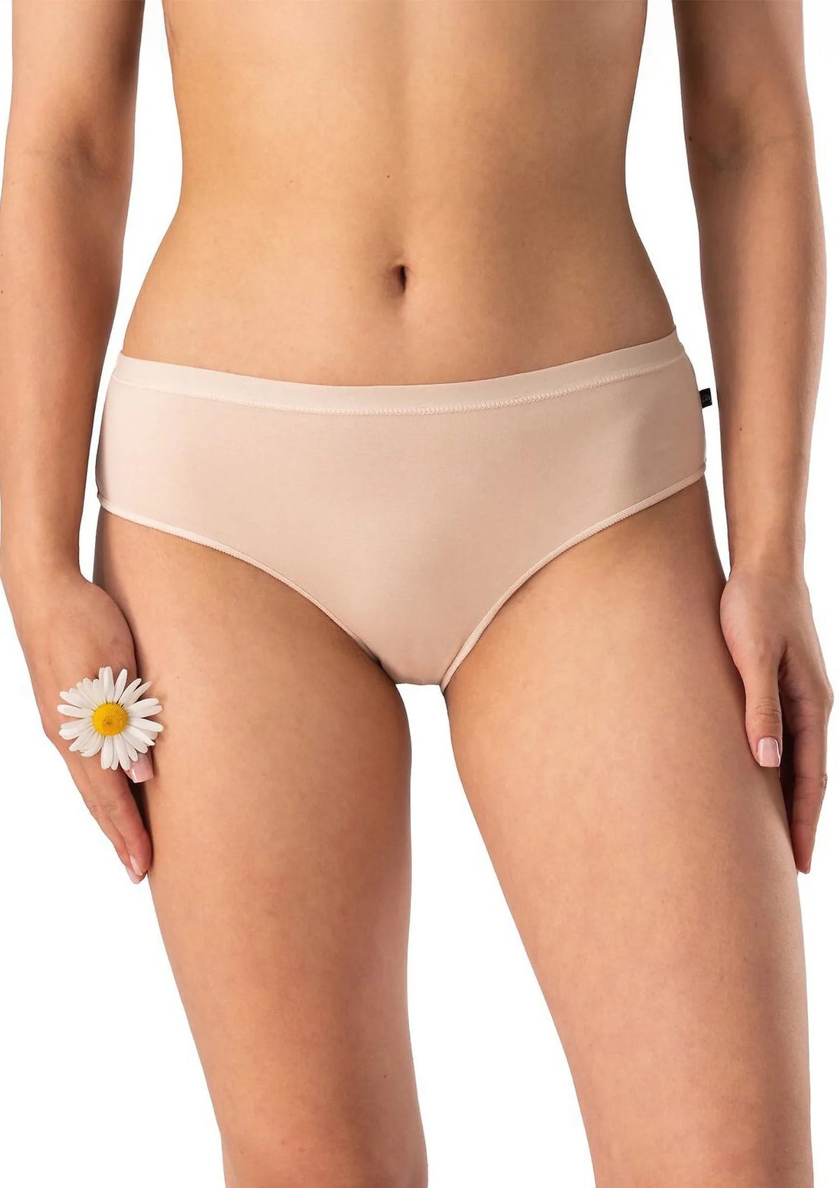 Key LPN 132 figi damskie beżowe midi bikini, bawełna, dwupak