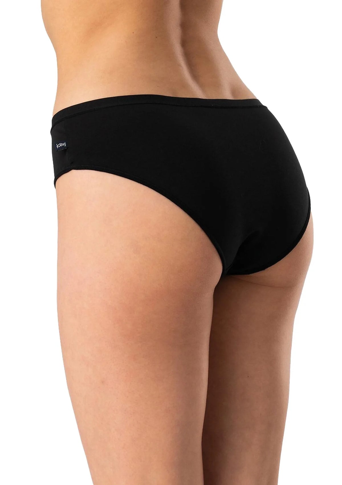 Key LPN 132 figi damskie czarne midi bikini, bawełna, dwupak