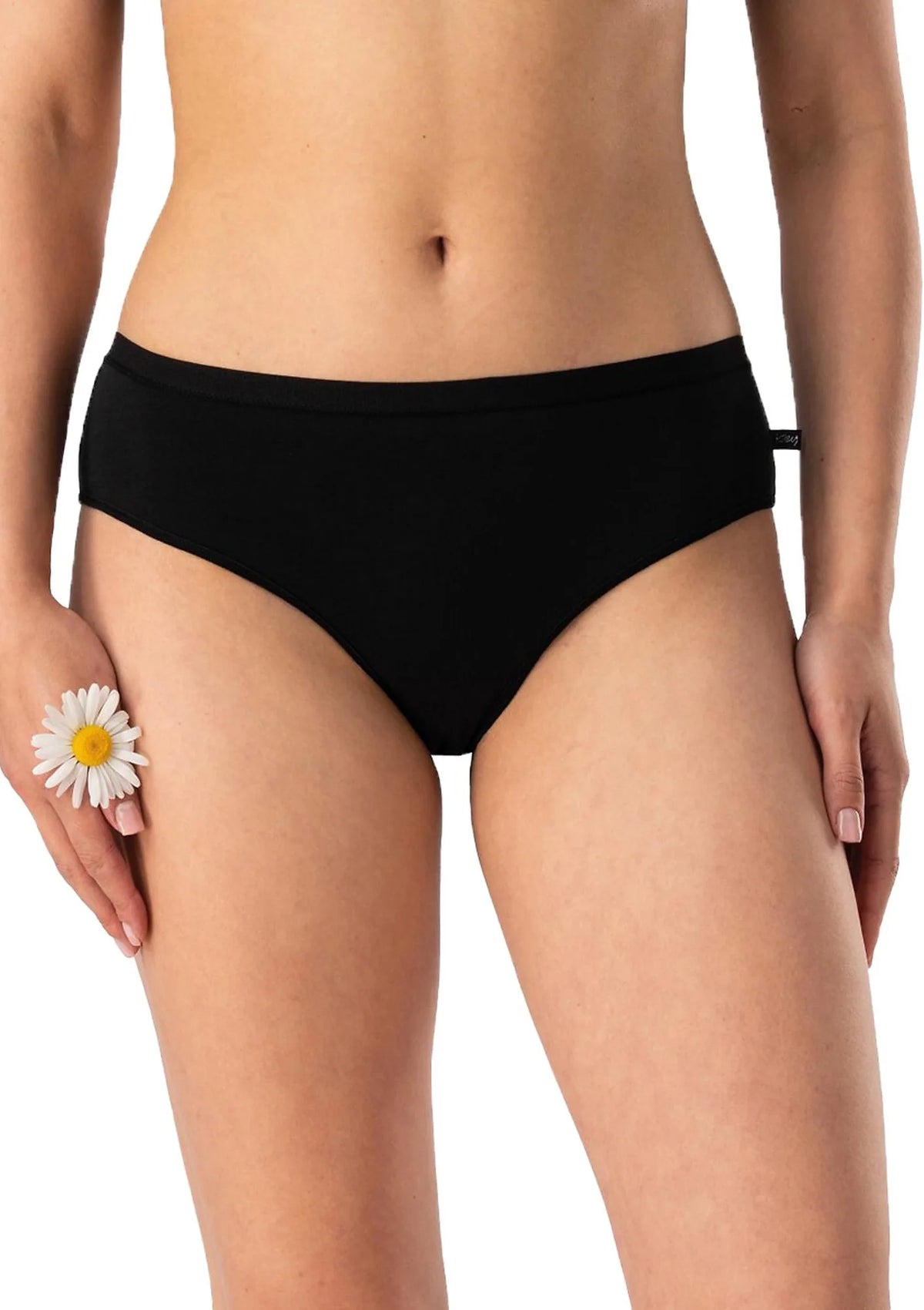 Key LPN 132 figi damskie czarne midi bikini, bawełna, dwupak
