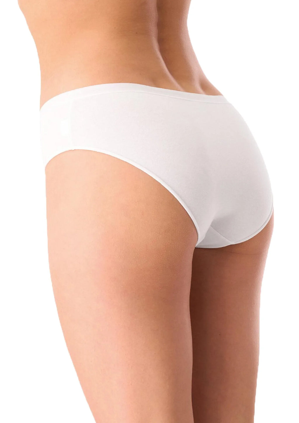 Key LPN 132 figi damskie białe midi bikini, bawełna, dwupak
