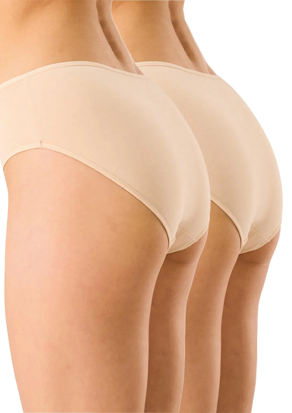 Key LPC 185 figi midi bikini gładkie, 2 szt. beż