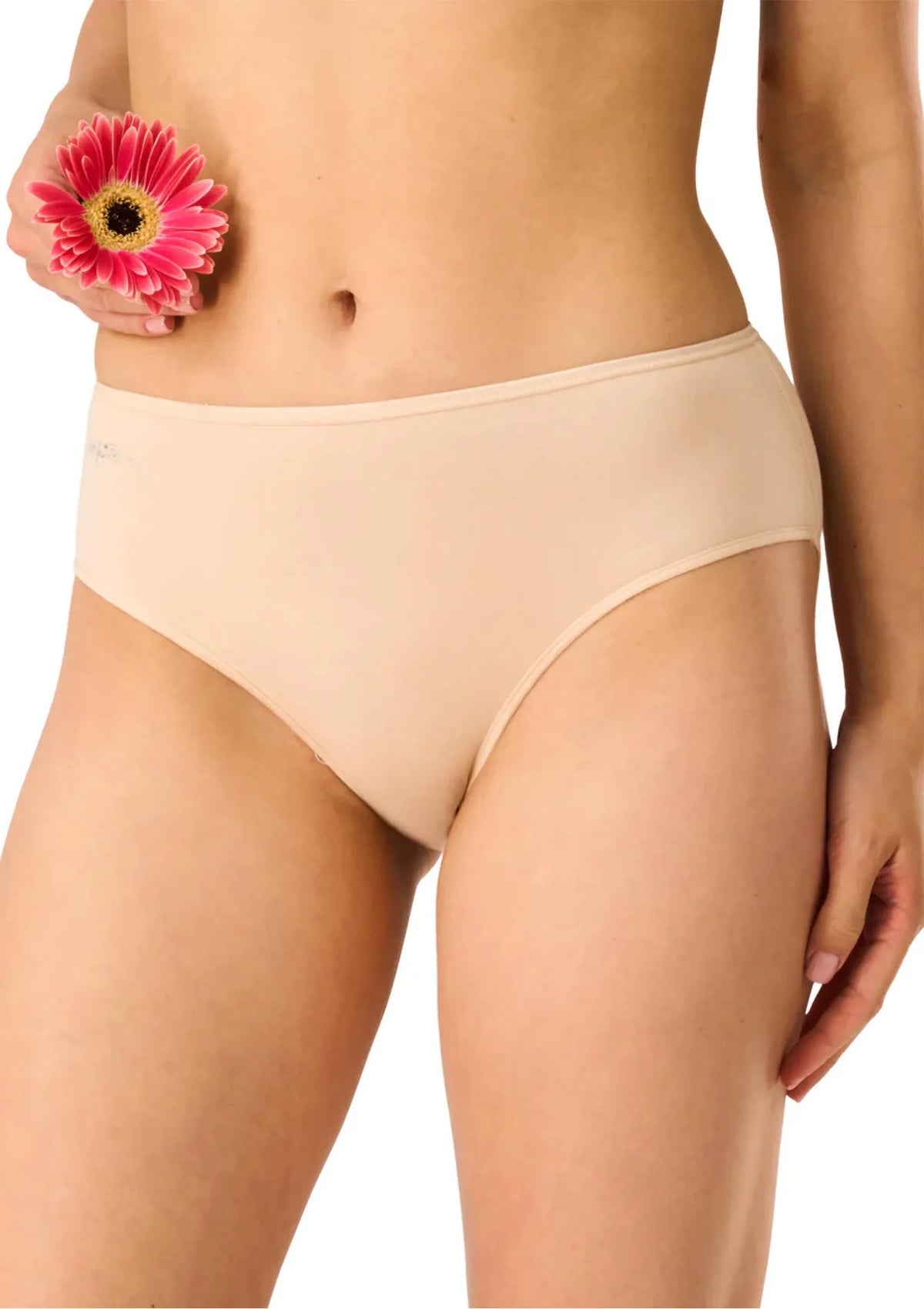 Key LPC 185 figi midi bikini gładkie, 2 szt. beż