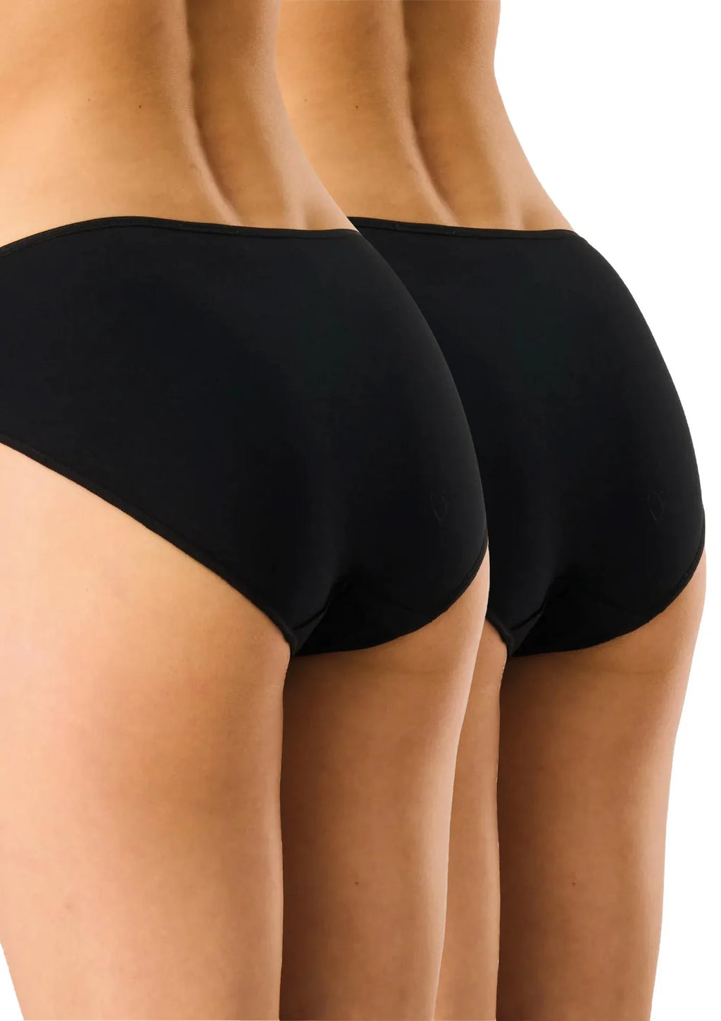 Key LPC 185 figi midi bikini gładkie, 2 szt. czarne