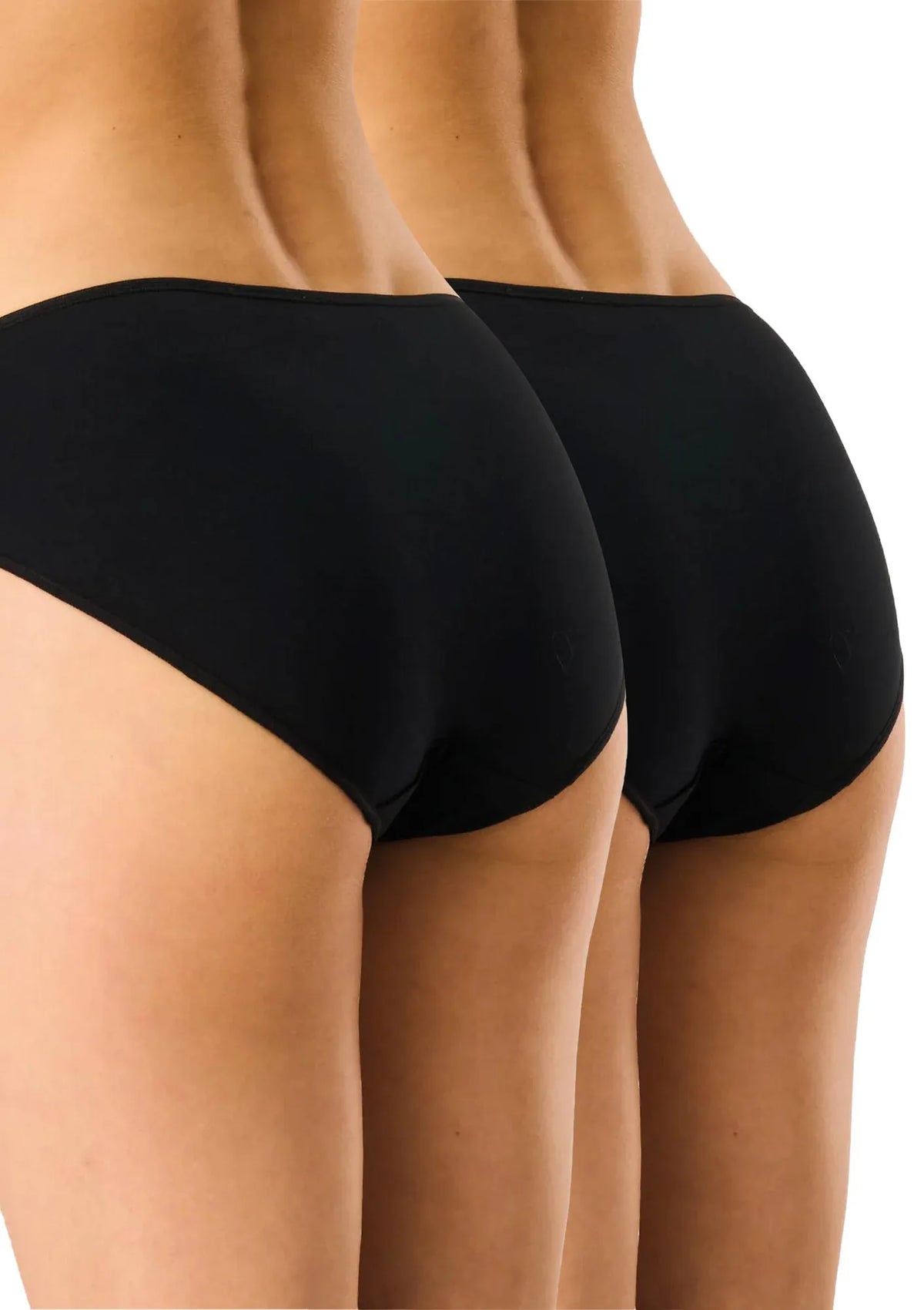 Key LPC 185 figi midi bikini gładkie, 2 szt. czarne