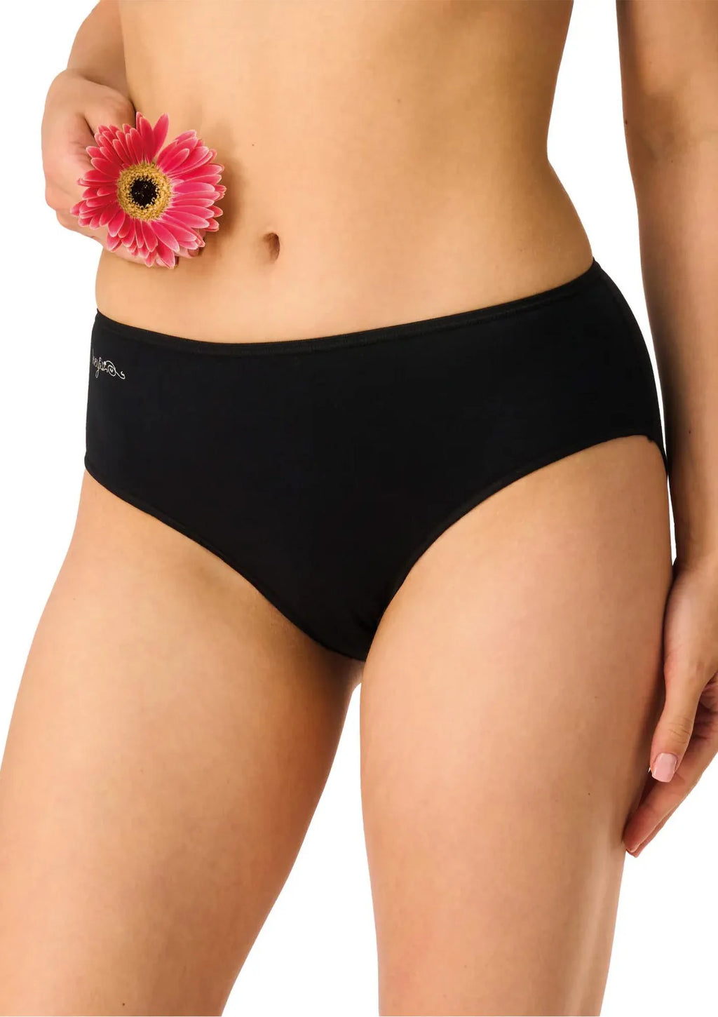 Key LPC 185 figi midi bikini gładkie, 2 szt. czarne