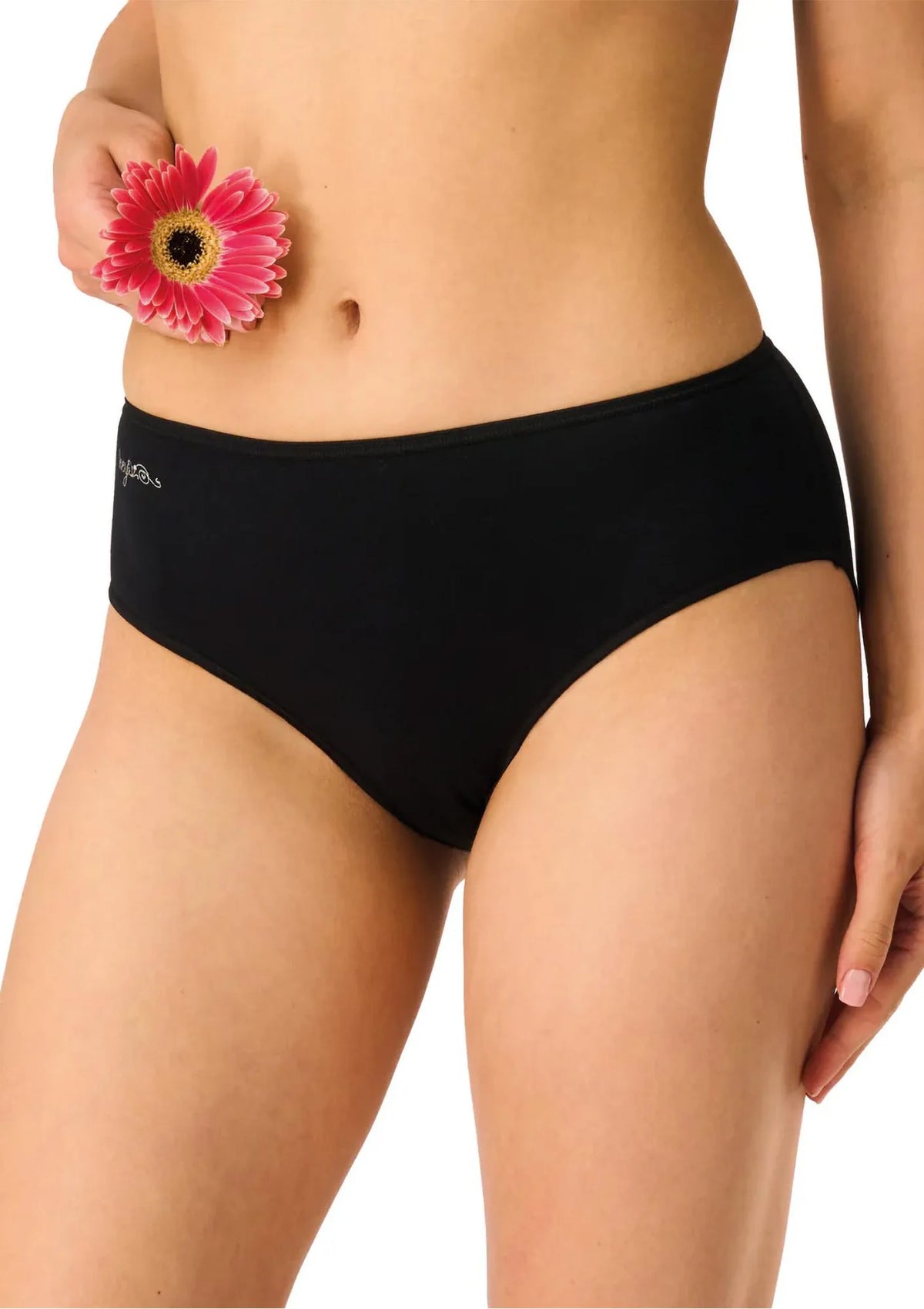 Key LPC 185 figi midi bikini gładkie, 2 szt. czarne
