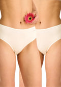 Key LPC 185 figi midi bikini gładkie, 2 szt. ecru