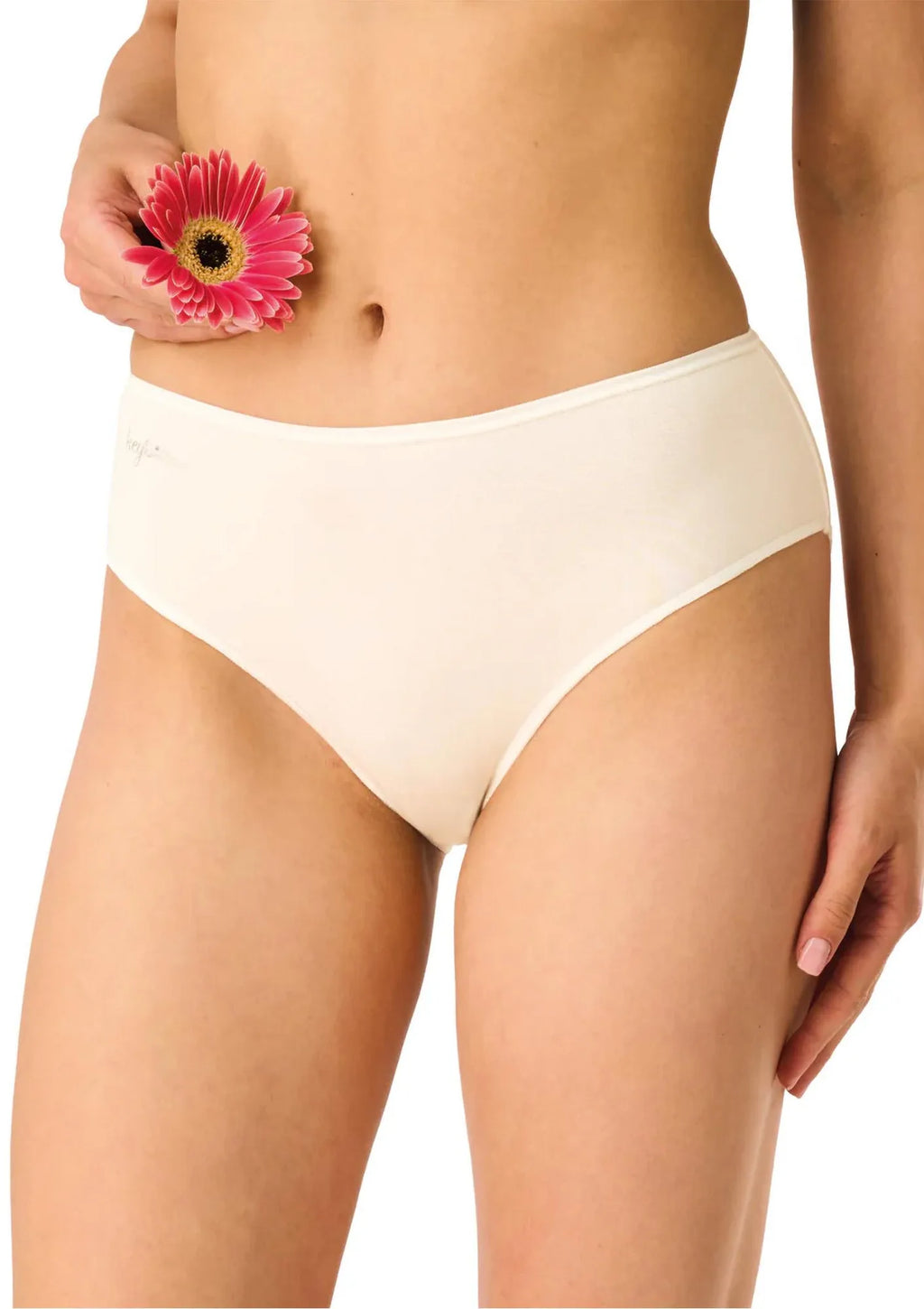 Key LPC 185 figi midi bikini gładkie, 2 szt. ecru