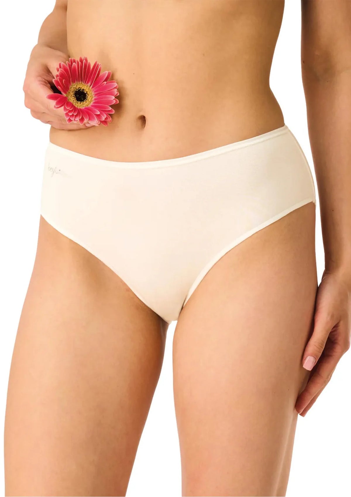 Key LPC 185 figi midi bikini gładkie, 2 szt. ecru