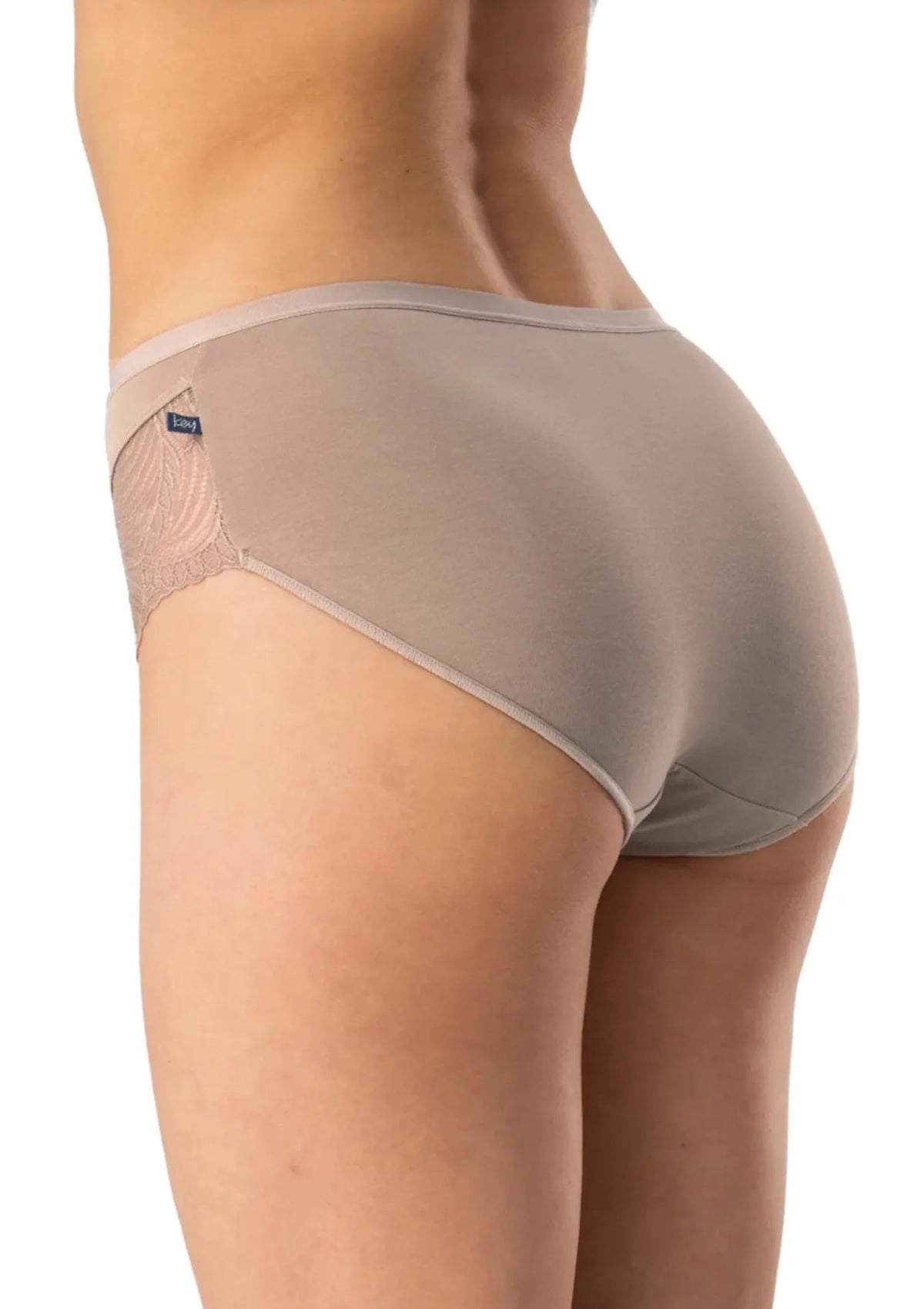 Key LPC 112 figi bawełniane midi bikini z koronką, 2 szt.