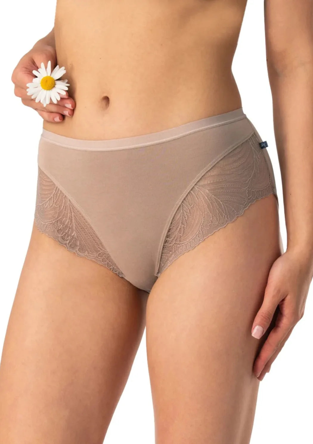 Key LPC 112 figi bawełniane midi bikini z koronką, 2 szt.