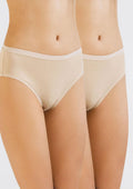 Figi Kleo 3146 Cotton beżowe klasyczne, wyższy stan, 2 pack