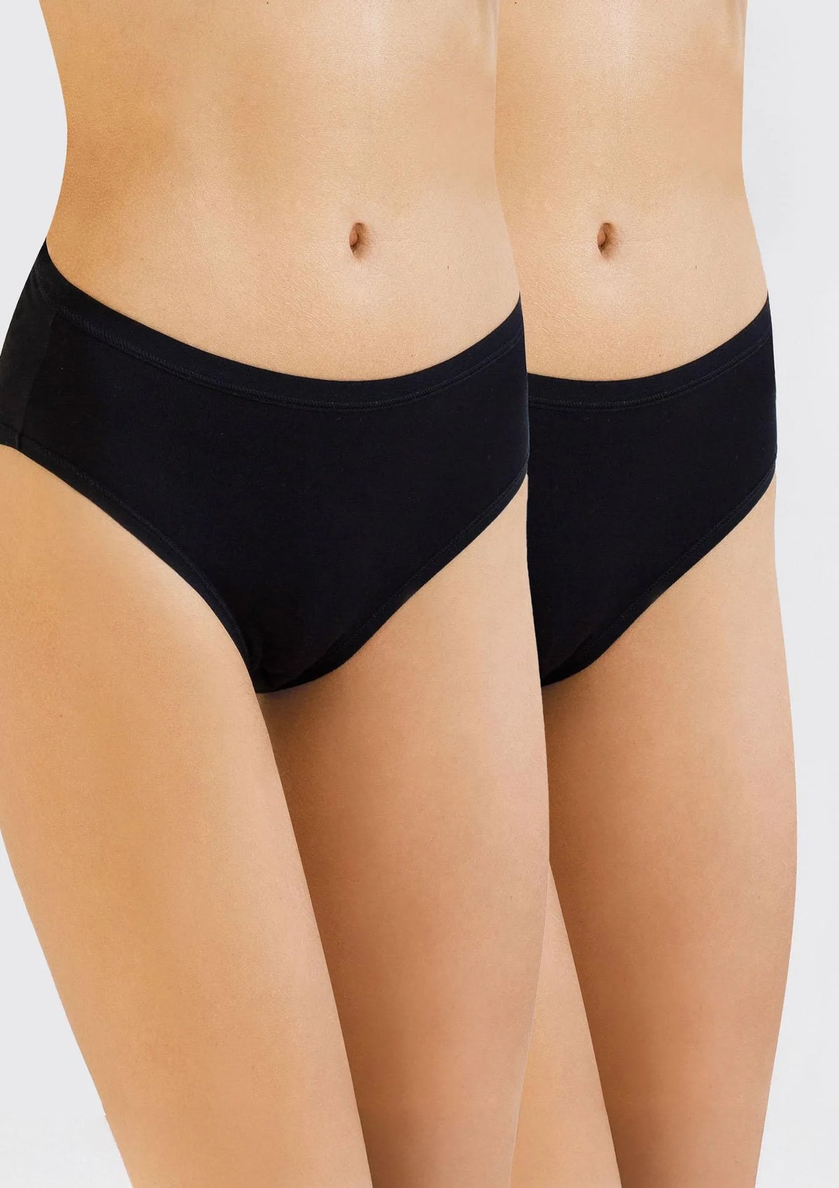Figi Kleo 3146 Cotton czarne klasyczne, wyższy stan, 2 pack