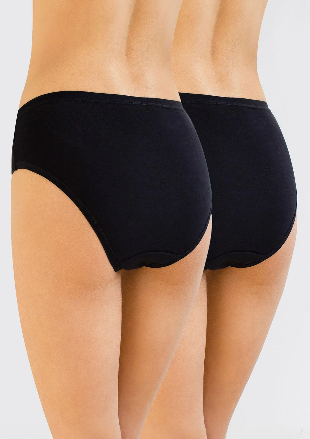 Figi Kleo 3146 Cotton czarne klasyczne, wyższy stan, 2 pack