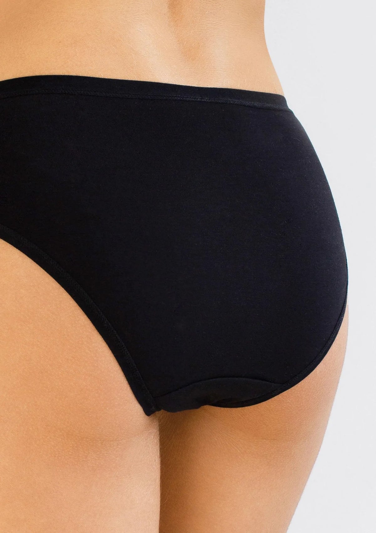 Figi Kleo 3146 Cotton czarne klasyczne, wyższy stan, 2 pack