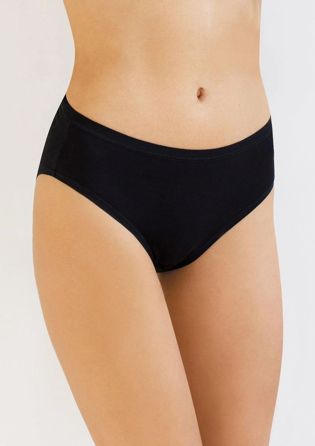 Figi Kleo 3146 Cotton czarne klasyczne, wyższy stan, 2 pack