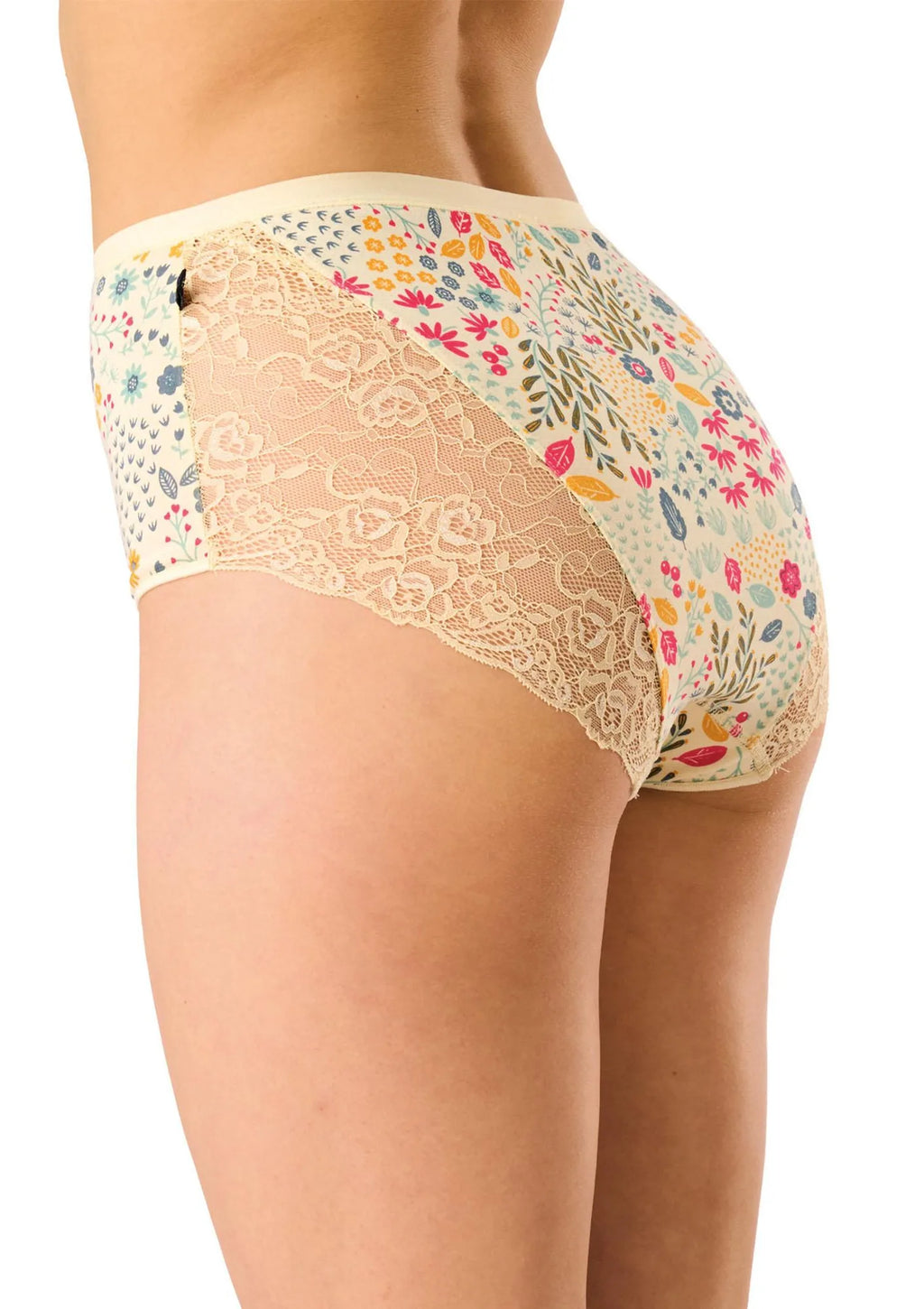 Figi maxi bikini Key LPF 570 w kwiecistą łączkę, 2 pary
