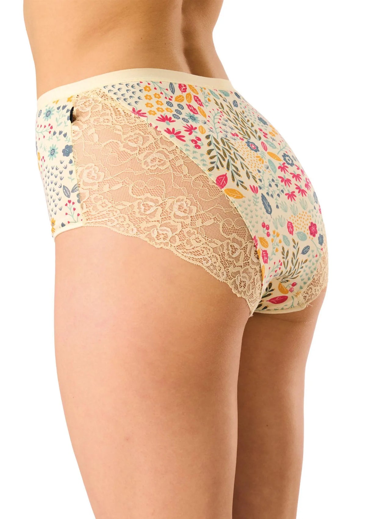 Figi maxi bikini Key LPF 570 w kwiecistą łączkę, 2 pary