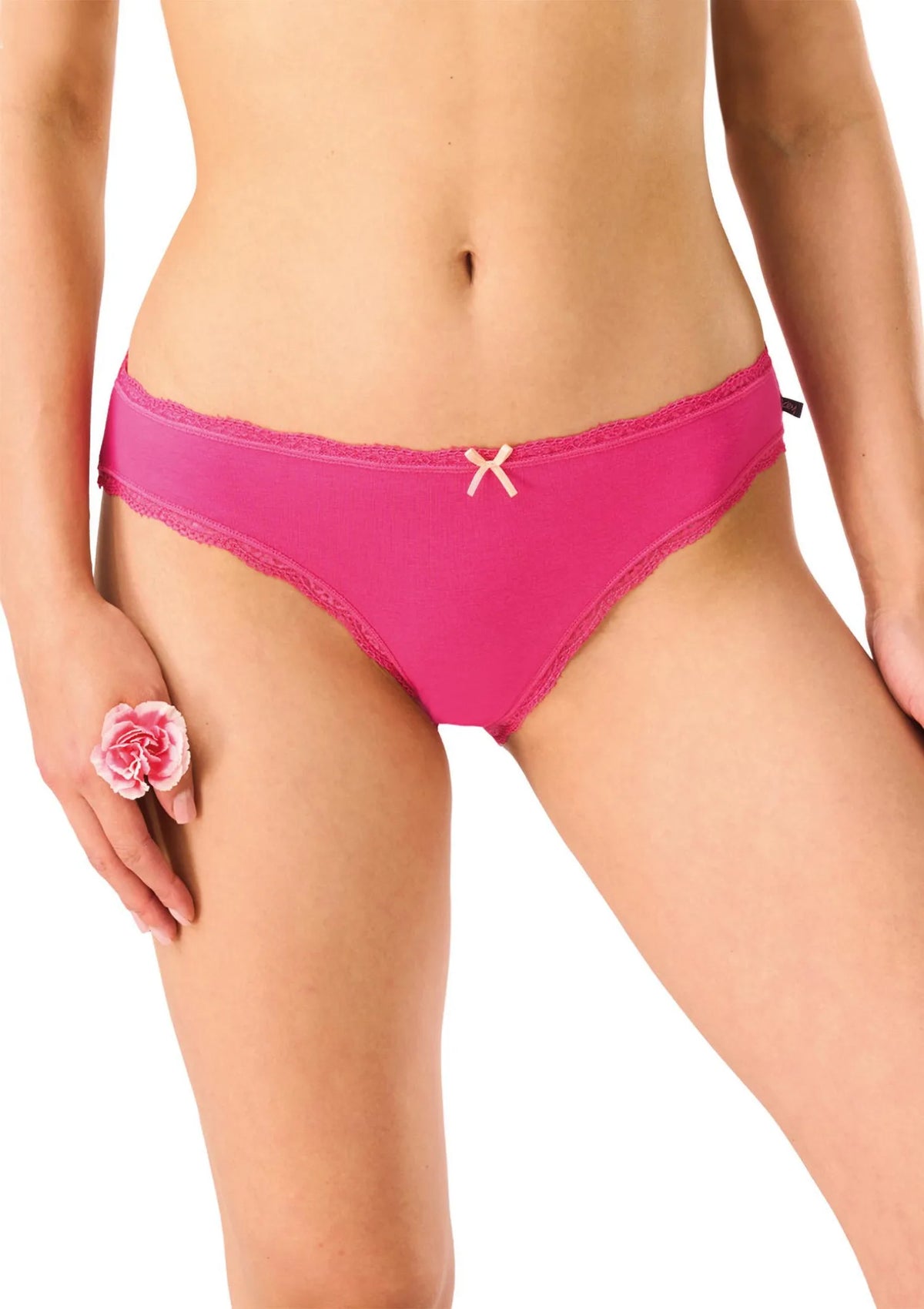 Key LPR 500 bawełniane figi mini bikini z ludowym motywem, 2 szt.