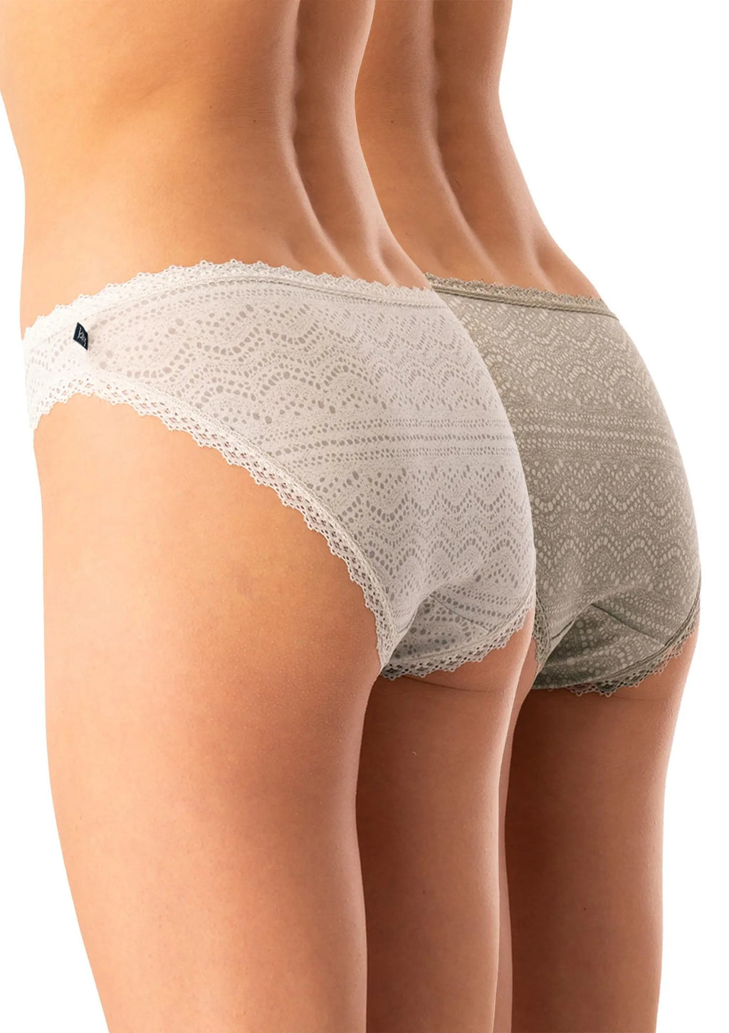 Figi Key LPR 752 mini bikini w szydełkowy wzór, 2 pary