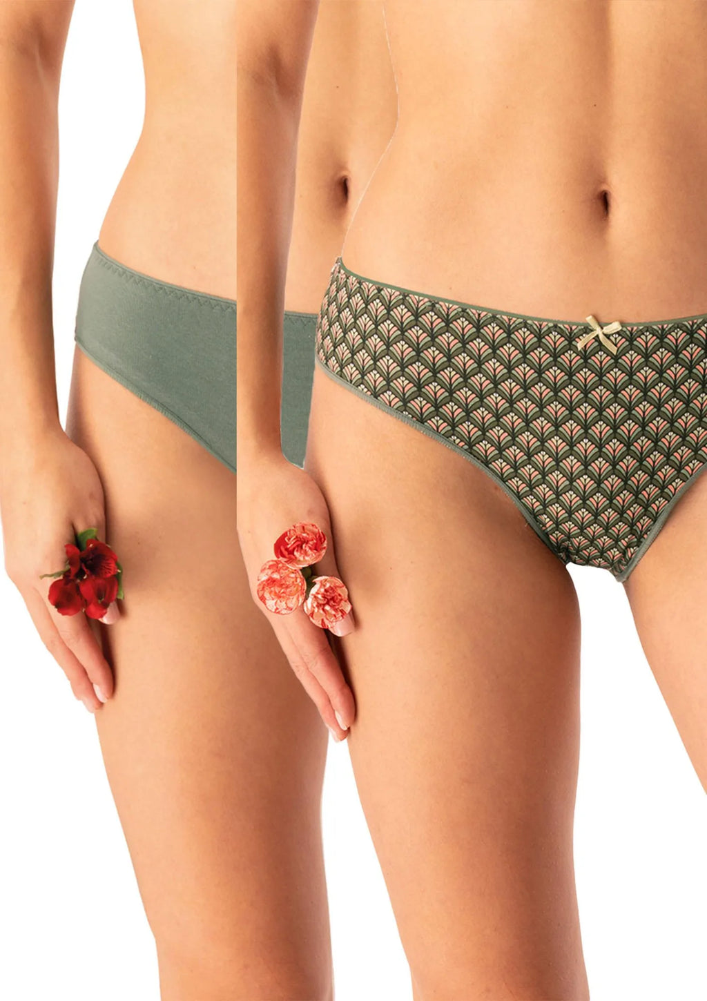 Key LPR 737 figi mini bikini w odcieniach zieleni, 2-pak
