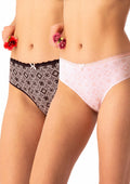 Key LPC 731 figi midi bikini z koronką, bawełniany 2-pak