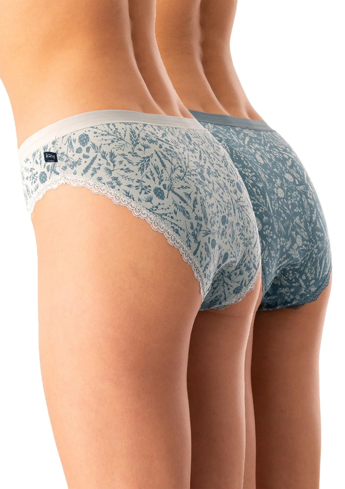 Key LPR 830 wzorzyste figi mini bikini, bawełna, 2 pary
