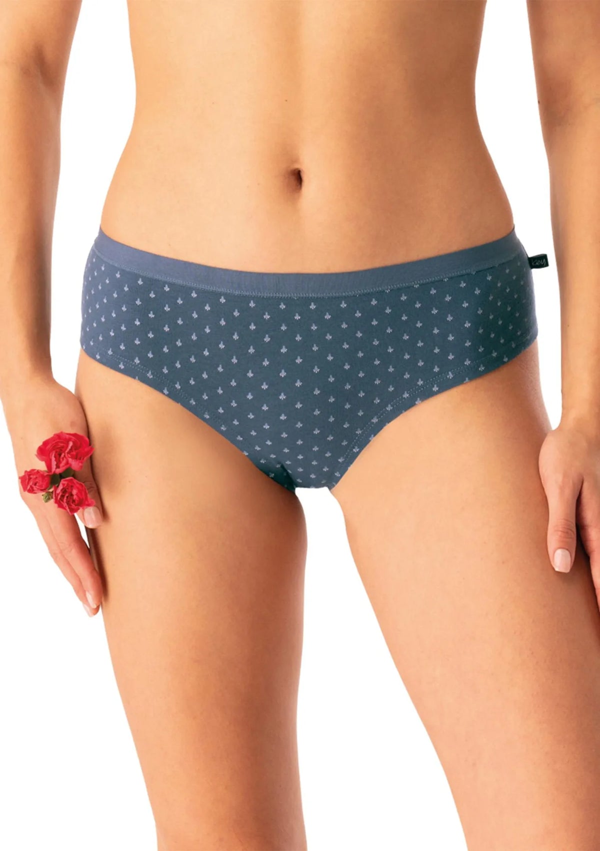 Figi Key LPN 742 mini back bikini, granatowe wzory, 2 szt.