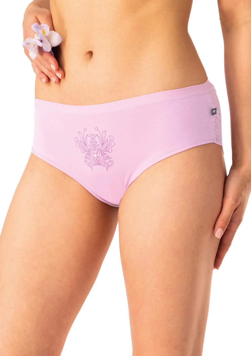 Key LPC 531 figi midi bikini z kwiatem, koronka na tyle, 2 szt.