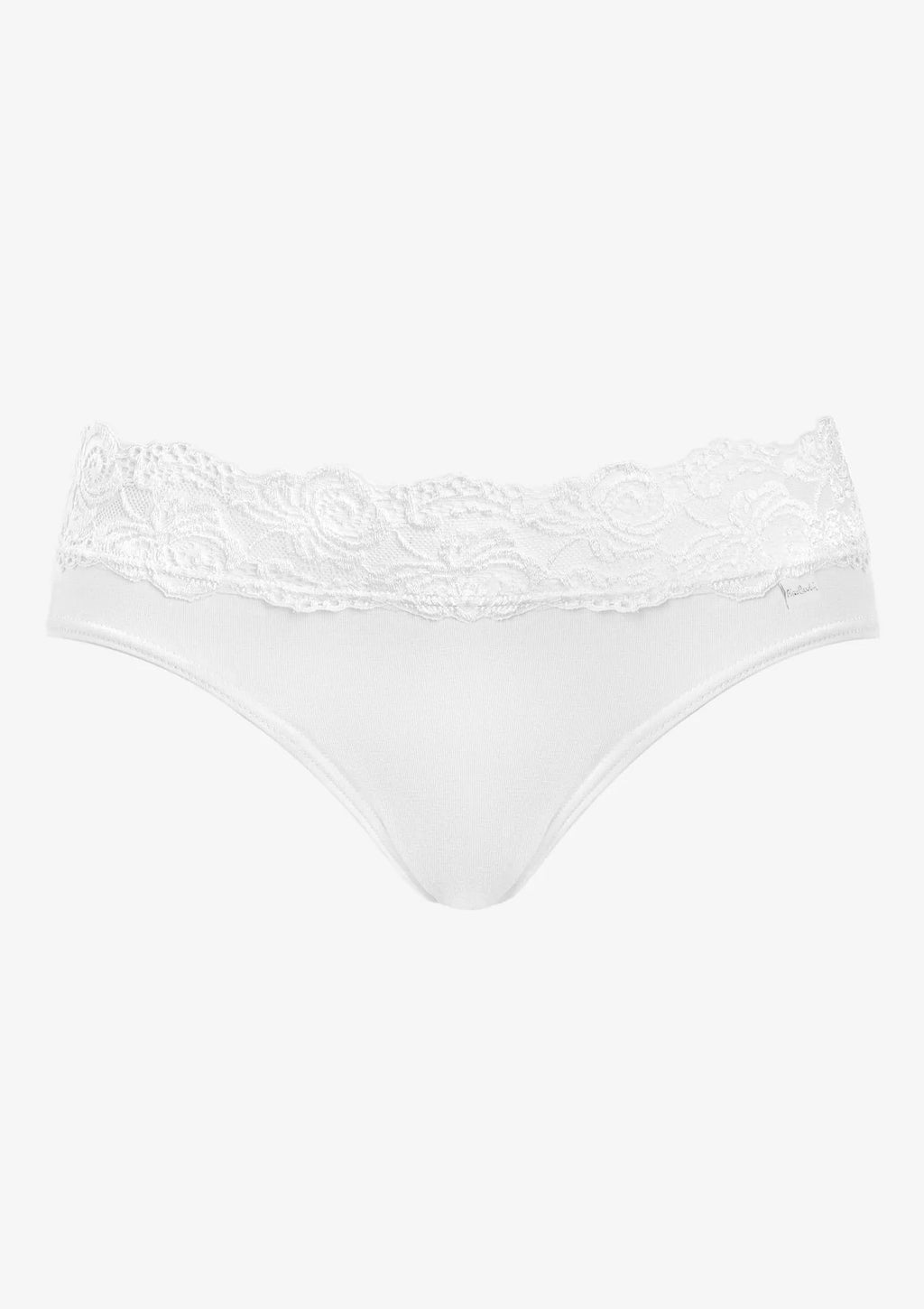 Pierre Cardin Viola figi bawełniane z koronkowym pasem, 2 pack białe