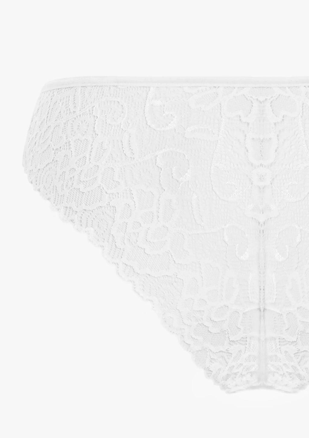 Pierre Cardin Giglio figi z koronkowym tyłem, bawełna 2 pary białe