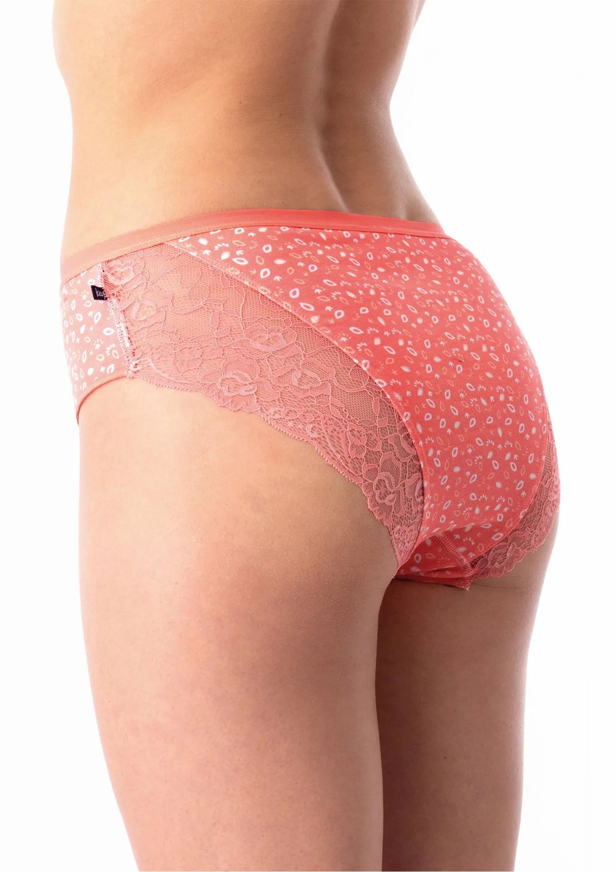 Figi damskie LPC 726 Key – bawełniane z subtelną koronką