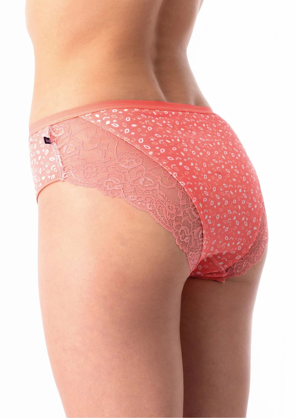 Figi damskie LPC 726 Key – bawełniane z subtelną koronką
