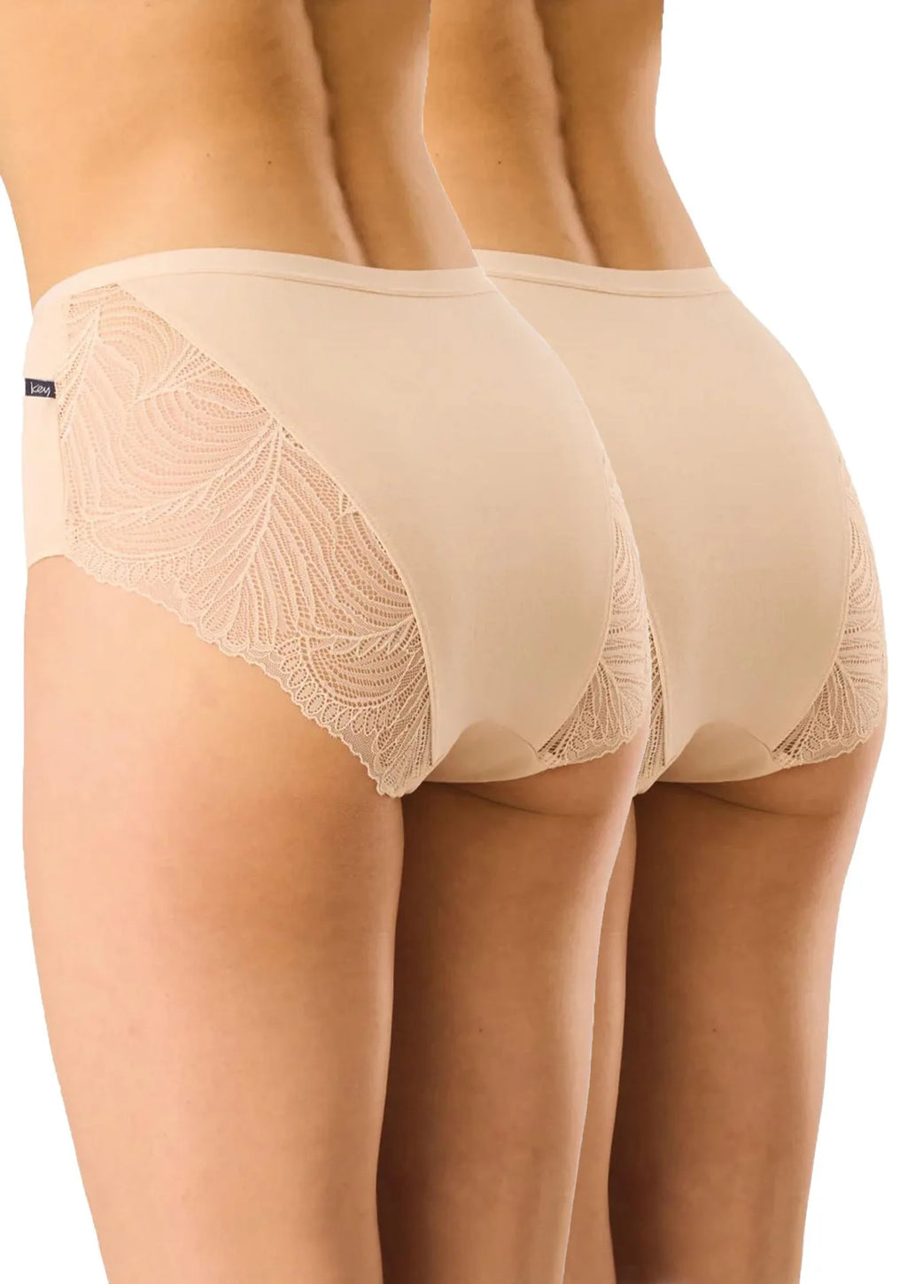 Key LPF 112 figi maxi bikini beżowe 2 szt., koronka z tyłu