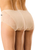 Key LPF 112 figi maxi bikini beżowe 2 szt., koronka z tyłu